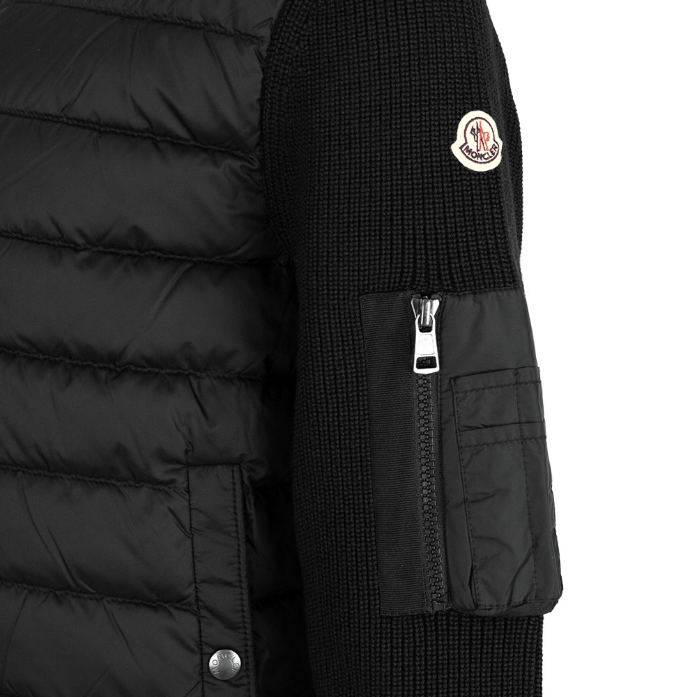 XL 몽클레어 울 패딩 후드 집업 블랙 가디건 9B50800 A9340 999 (2025 F/W) - 상세 이미지 5