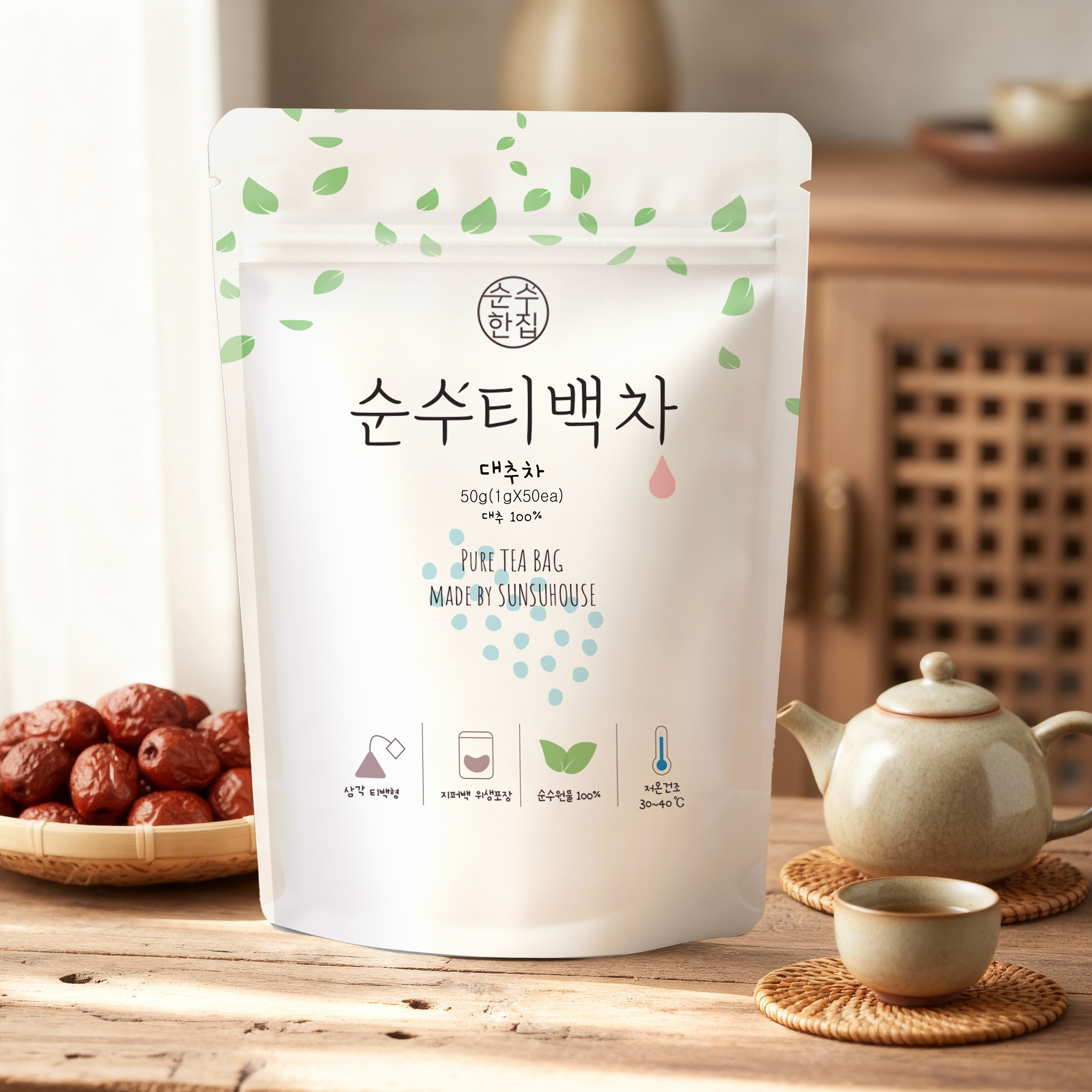 국산 대추차 티백 50개입 이미지 2