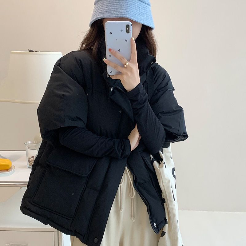 반팔패딩 반팔 오버핏 패딩 점퍼 루즈핏 경량 다운 여성 - 상세 이미지 3