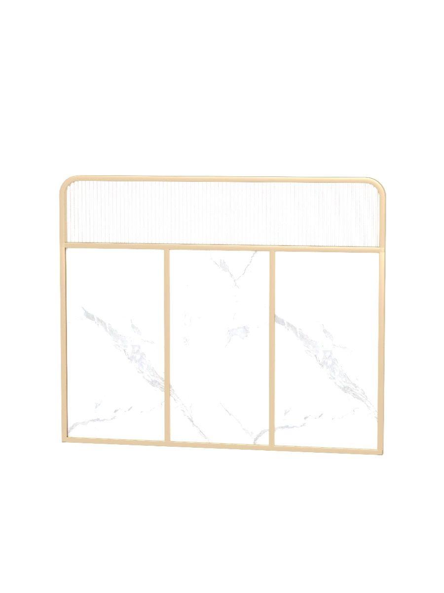 골드 대리석 파티션 식당 카페 모던 메탈 가벽 공간분리 인테리어 - 상품 이미지
