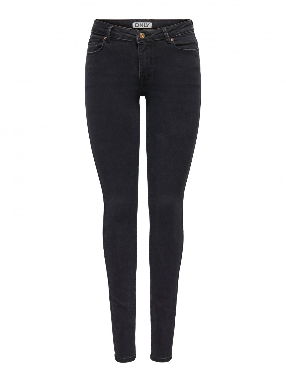 온리 트렌디 미드웨이스트 스키니핏 데님 팬츠 15366666_8183 BLACK / WASHED BLACK - 상세 이미지 3