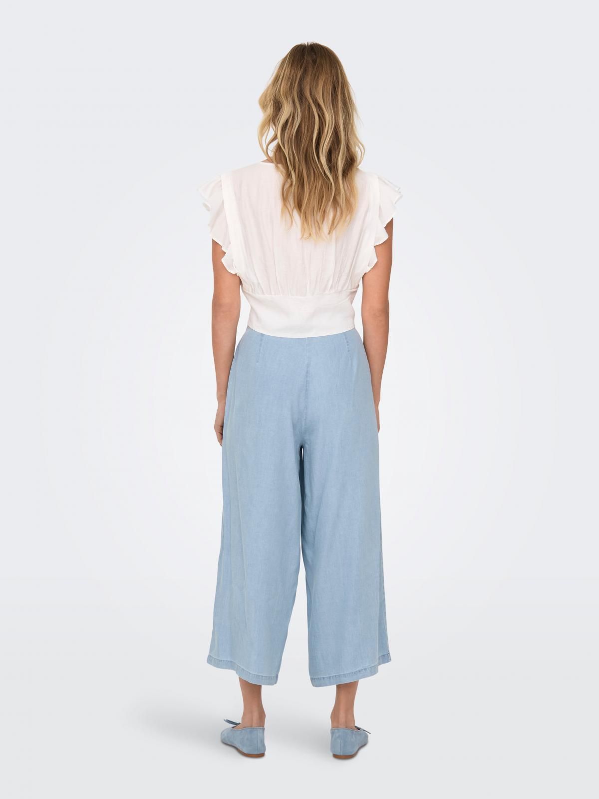 온리 라이트블루 와이드핏 큐롯 팬츠 15337936_2116 BLUE / LIGHT BLUE DENIM - 상세 이미지 2