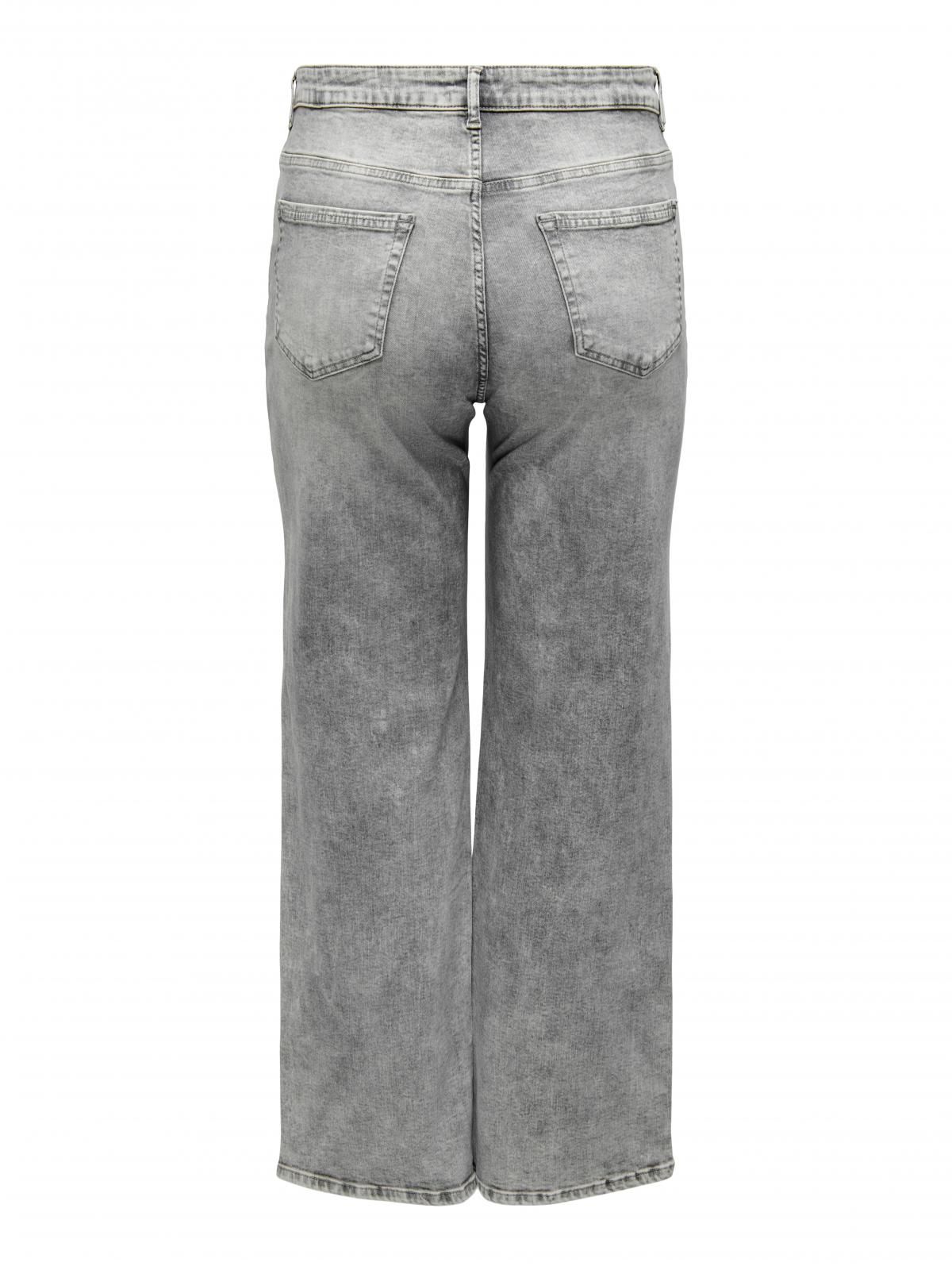 온리 하이웨이스트 와이드핏 데님 팬츠 15352602_3601 GREY / GREY DENIM - 상세 이미지 4
