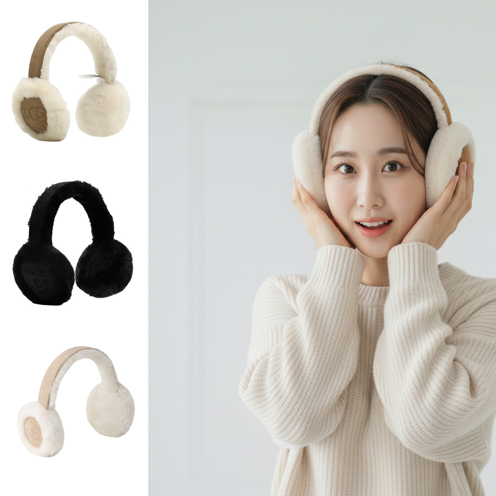 어그 UGG 여성 이어머프 엠브로이더리 귀마개 체스트넛 - 상품 이미지