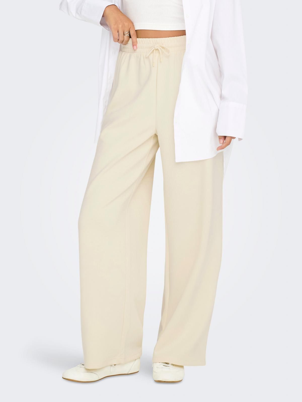 온리 컴포트 와이드핏 플레어드 팬츠 밴딩 15346400_13 GREY / BIRCH - 상품 이미지