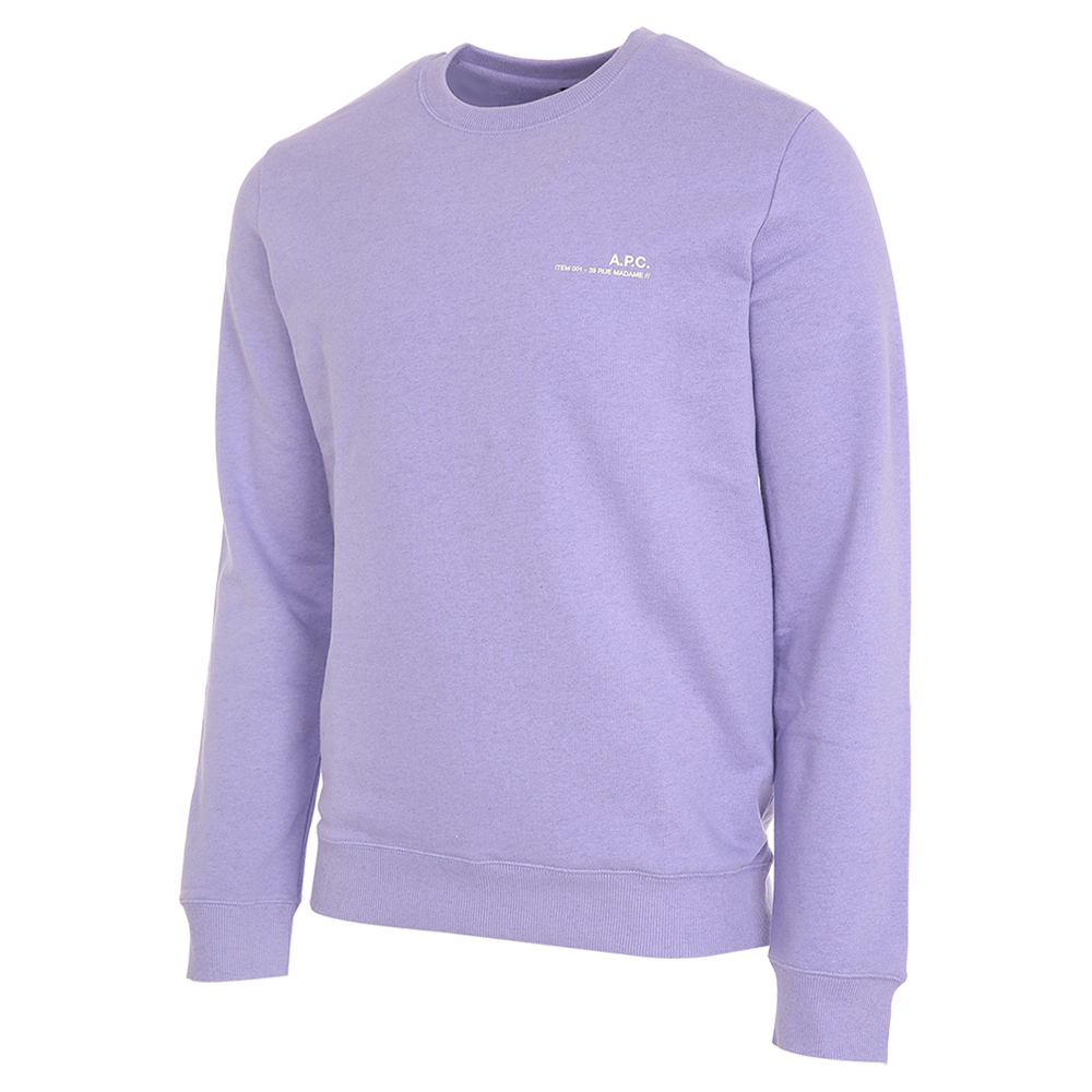 아페쎄 체스트 로고 바이올렛 맨투맨 COFBQ H27903 PIQ (2024 S/S) XL - 상세 이미지 2