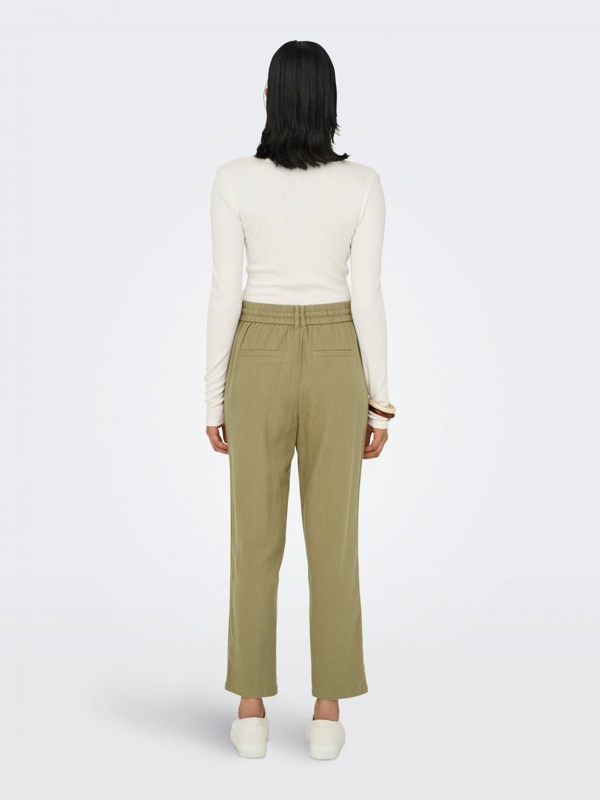 온리 컴포트핏 테크니컬 드로스트링 슬랙스 팬츠 15278710_1915 BROWN / ELMWOOD - 상세 이미지 2