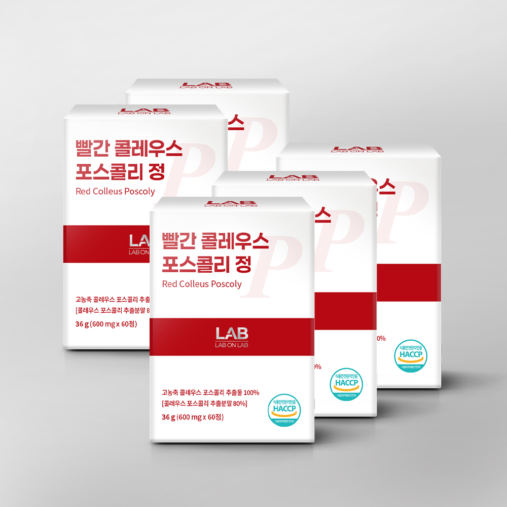 랩온랩 더레드 빨간 20배 고농축 콜레우스 포스콜리 추출 정 빨간통 60정, 3개 - 상세 이미지 2