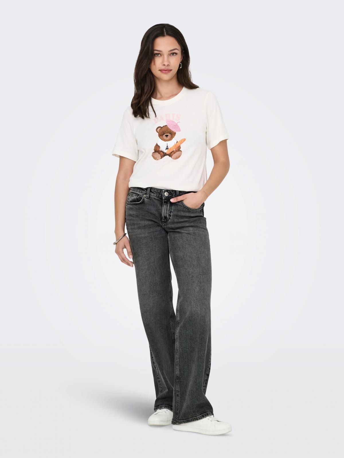 온리 트렌디 로우웨이스트 와이드핏 데님진 15338012_2104 GREY / DARK GREY DENIM - 상세 이미지 5