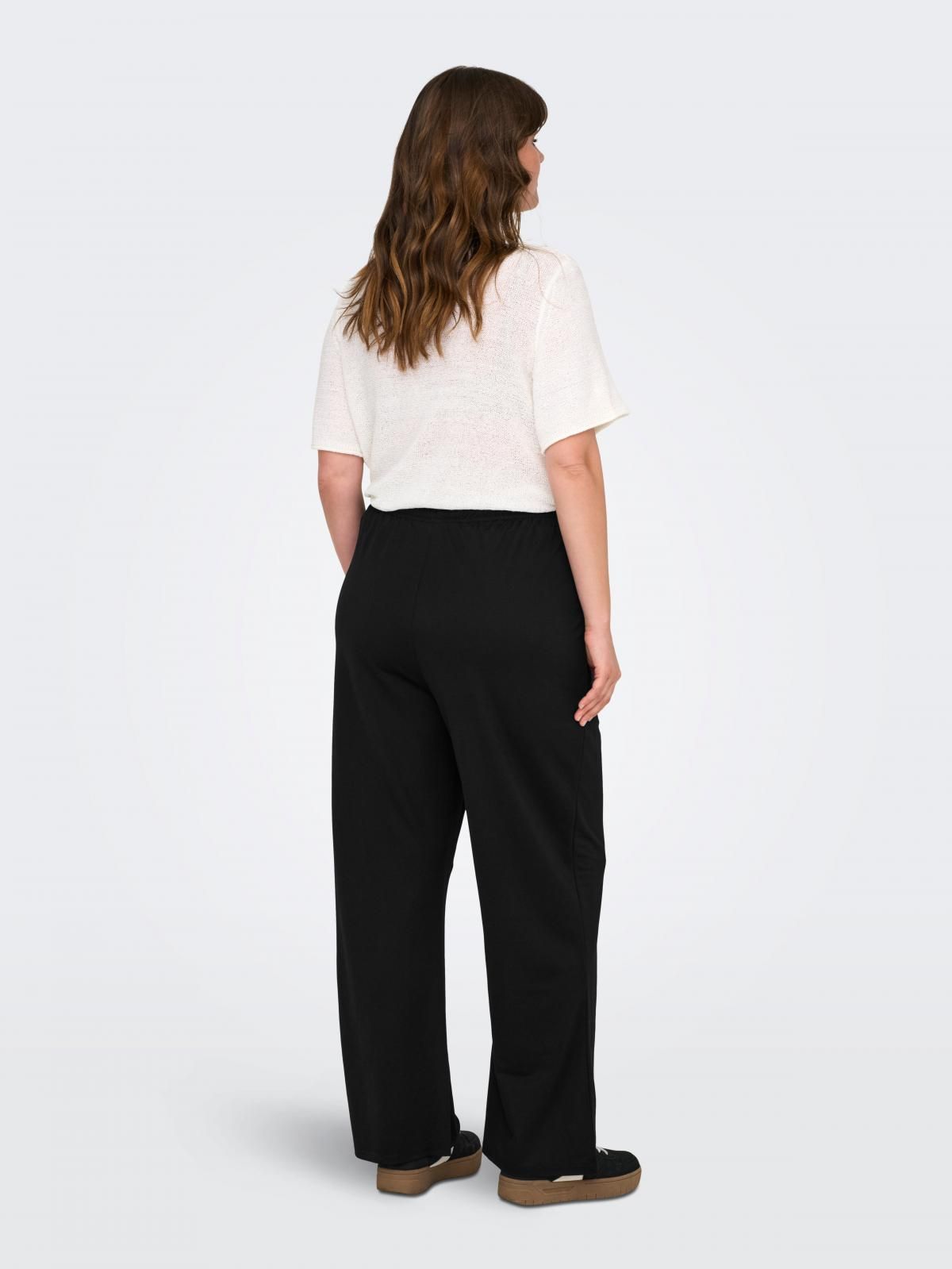 온리 와이드핏 밴딩 레귤러핏 슬랙스 팬츠 15325128_2161 BLACK / BLACK - 상세 이미지 2