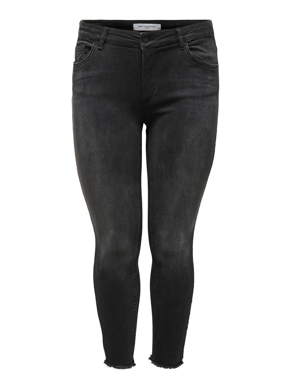 온리 플러스사이즈 스키니핏 데님 팬츠 15174949_2161 BLACK / BLACK - 상세 이미지 3