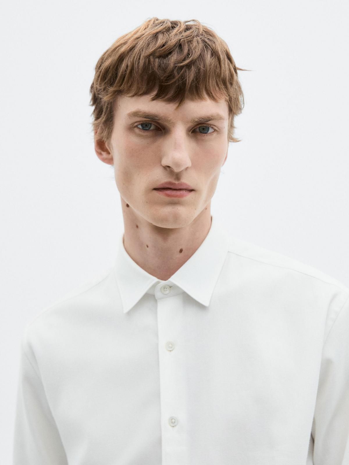 마시모두띠 옥스포드 레귤러핏 코튼블렌드 긴팔셔츠 0179/880 WHITE - 상세 이미지 4