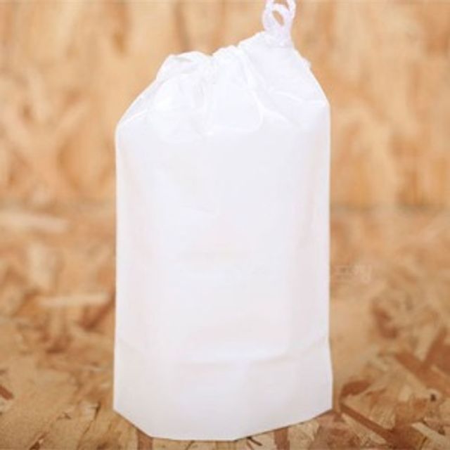 유백 외줄 조리개 비닐파우치 복주머니 100매 24x35+5 - 상품 이미지