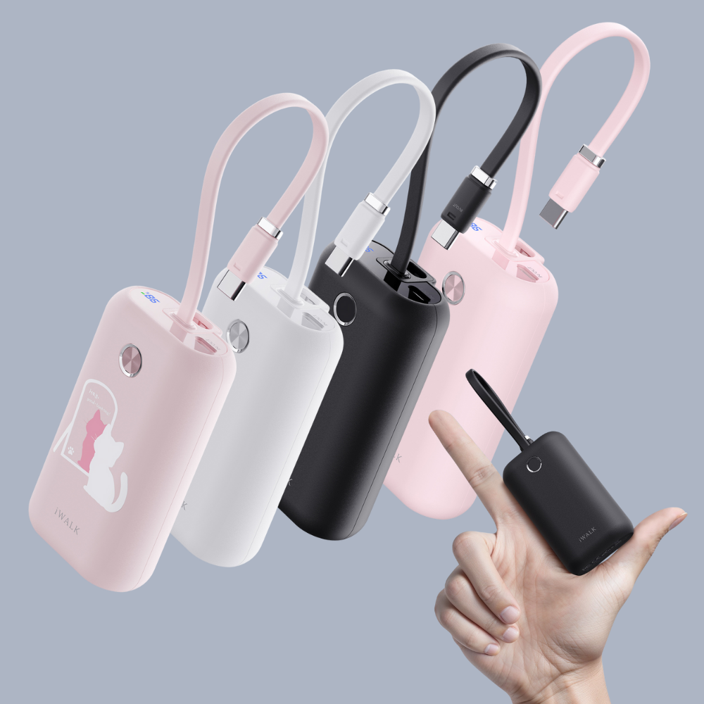아이워크 기내반입보조배터리 초고속미니 휴대용 양방향충전 선물용 10000mAh, 화이트 - 상품 이미지