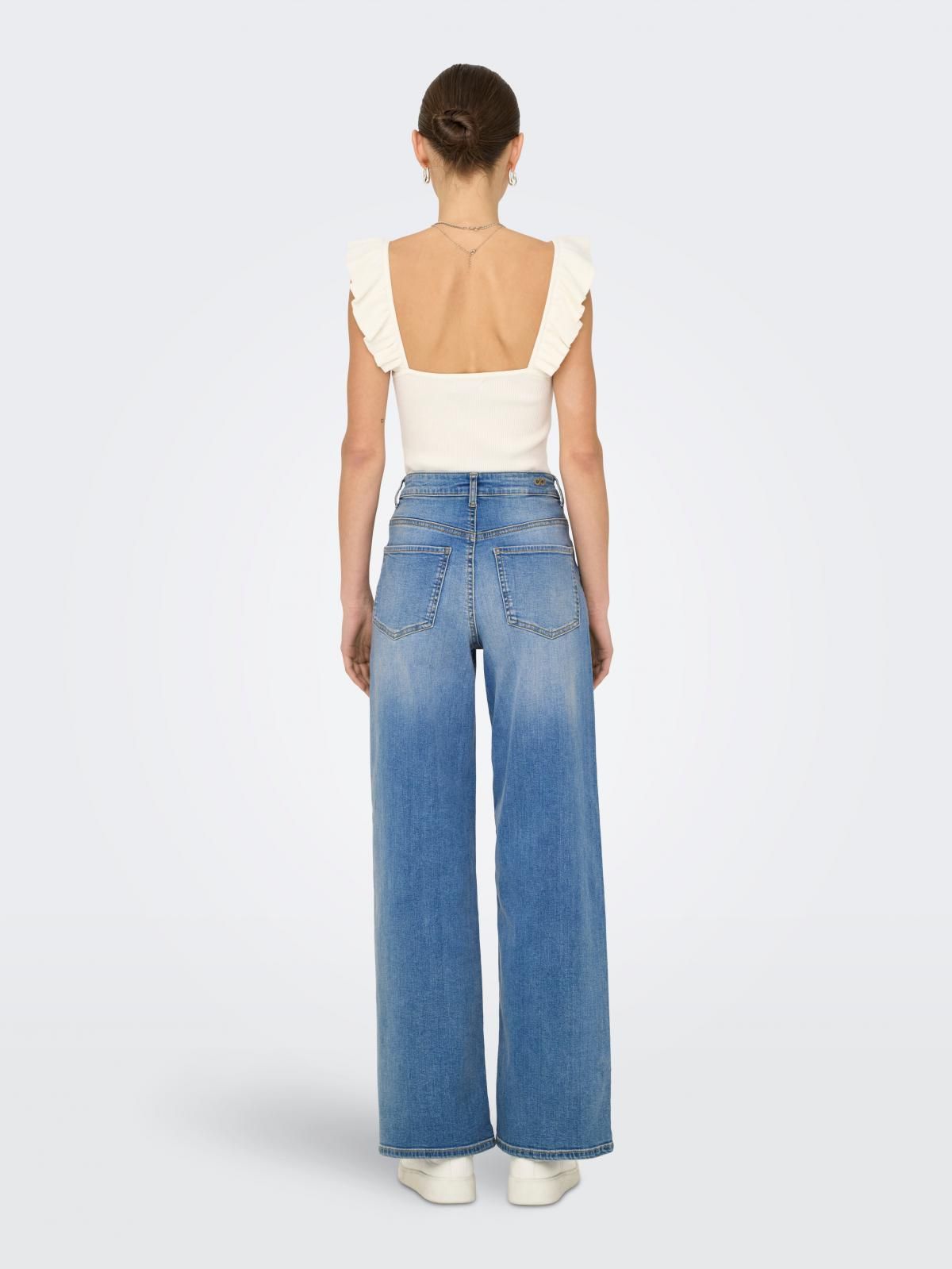 제이디와이 와이드핏 하이웨이스트 데님 팬츠 15342089_2115 BLUE / MEDIUM BLUE DENIM - 상세 이미지 2