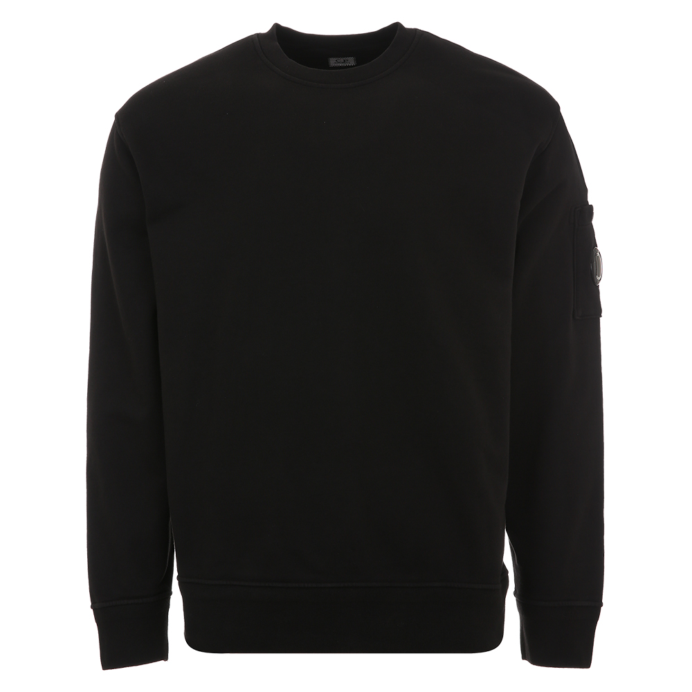 CP컴퍼니 렌즈 블랙 맨투맨 18CMSS098A 110044G 999 (2025 S/S) XL - 상품 이미지