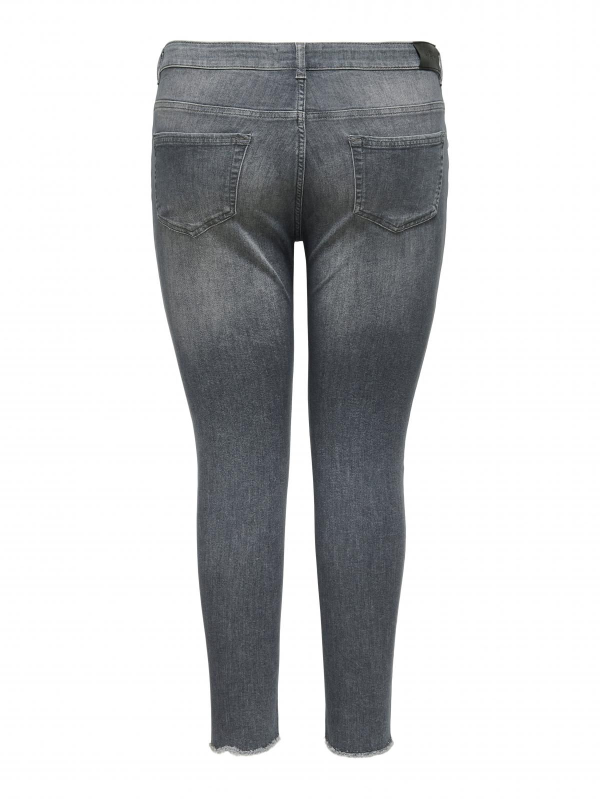 온리 플러스사이즈 데님 스키니핏 청바지 15353072_2104 GREY / DARK GREY DENIM - 상세 이미지 4