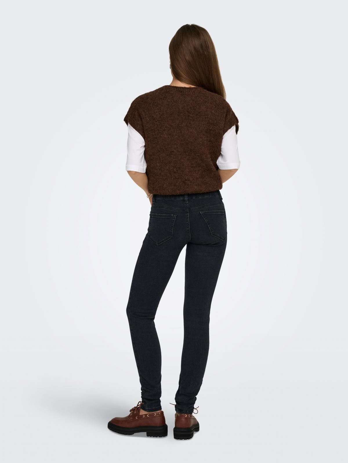 온리 데님 로우웨이스트 스키니핏 청바지 15366667_8183 BLACK / WASHED BLACK - 상세 이미지 2
