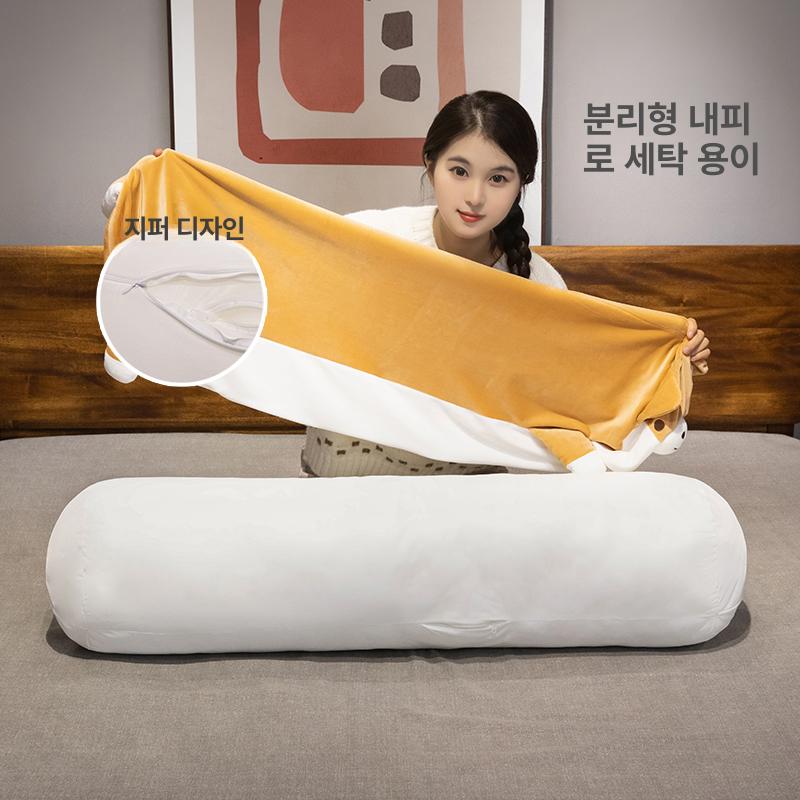 임산부 전용 바디필로우 옆잠 쿠션 수면용 베개 침대용 시바 이누 90cm - 상세 이미지 5