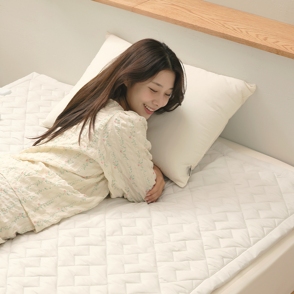 세인트리빙 블리스 탄소 매트 전기요 전기장판 카본 전기 매트 한일의료기 국내생산 슈퍼싱글 베이지