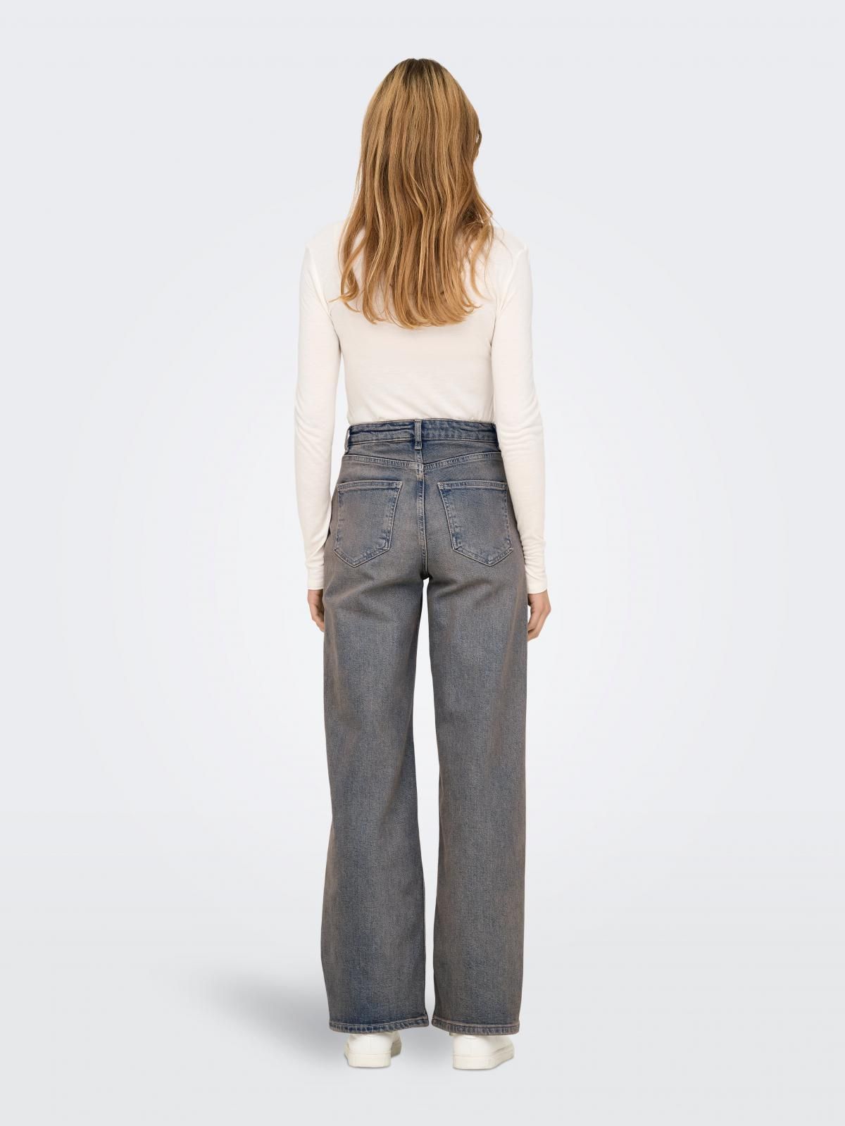 온리 하이웨이스트 진청 와이드 진 15346350_2114_1179575 BLUE / DARK BLUE DENIM - 상세 이미지 2