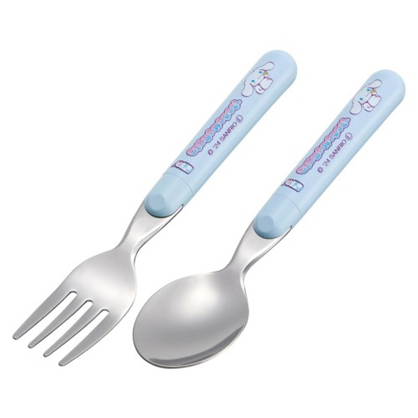 시나모롤 스푼포크세트 2P 14cm 스텐 캐릭터 식기 - 상품 이미지