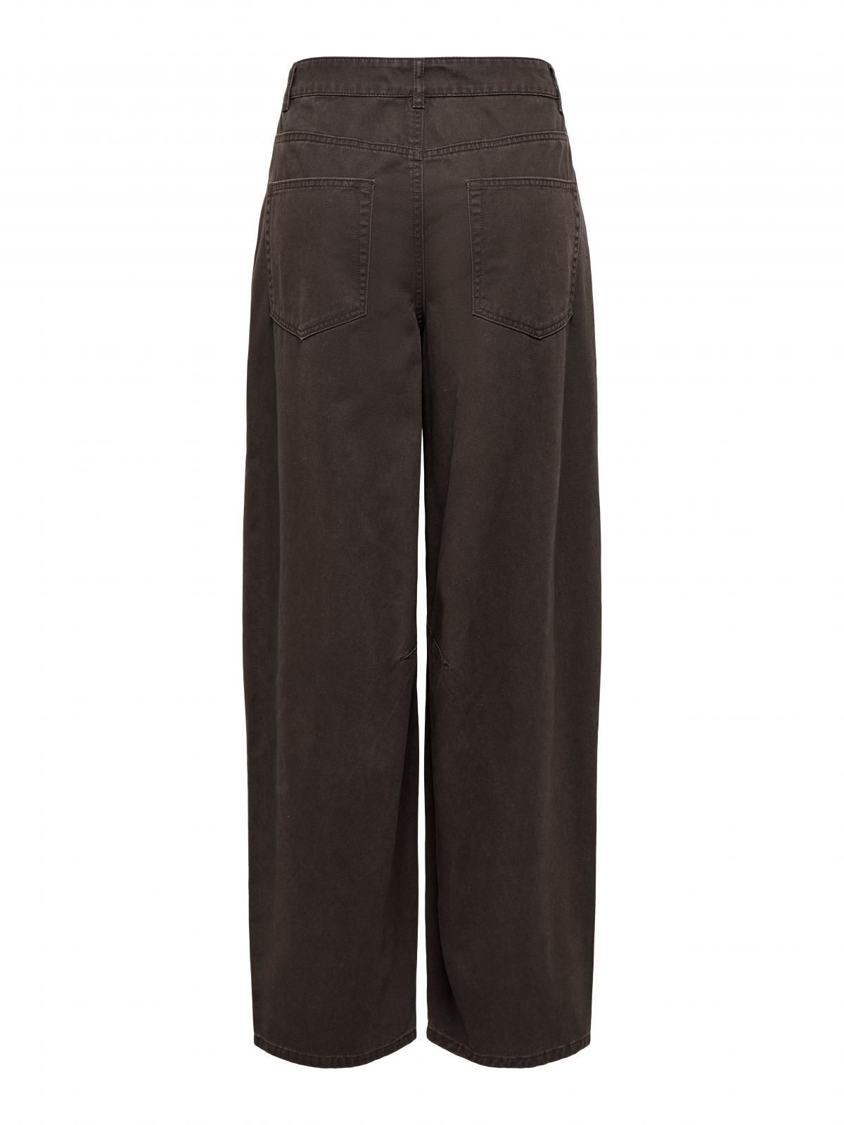 온리 테크니컬 배럴핏 미드웨이스트 슬랙스 팬츠 15371533_282 BROWN / COFFEE BEAN - 상세 이미지 4