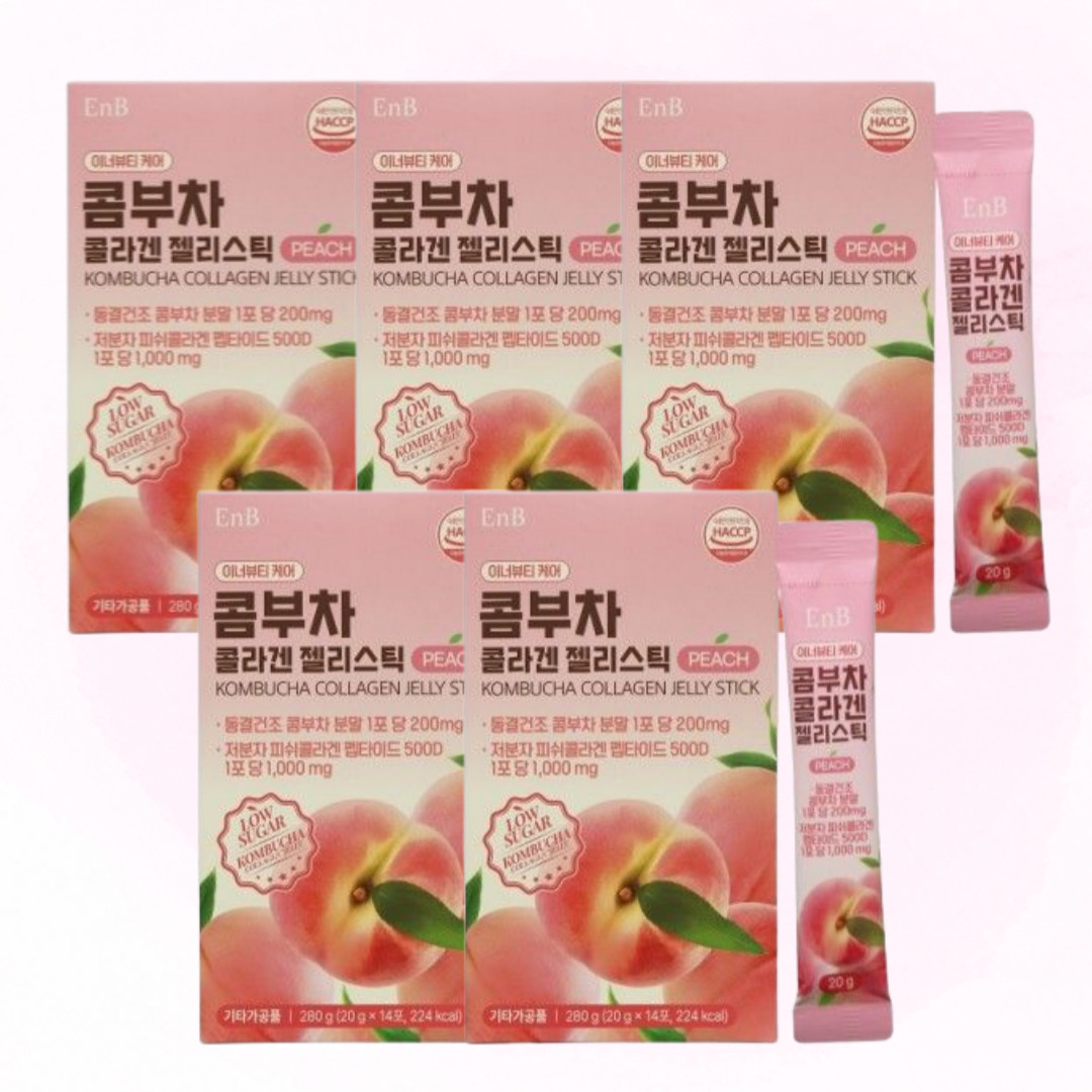 EnB 콤부차 콜라겐 젤리스틱 14포, 5개 - 상품 이미지