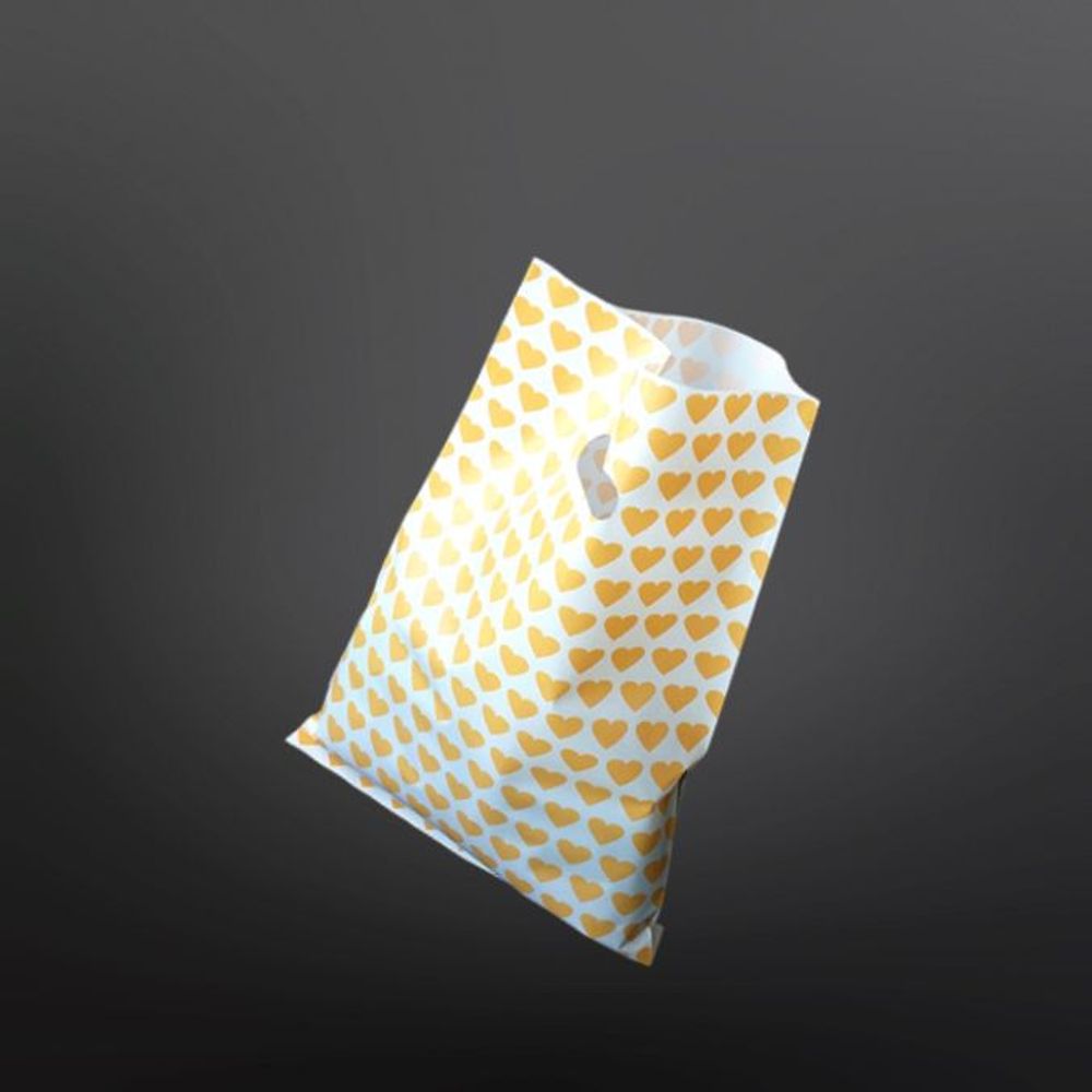 심플 펀칭 PE 쇼핑봉투 하트 40X50cm 50매 - 상품 이미지