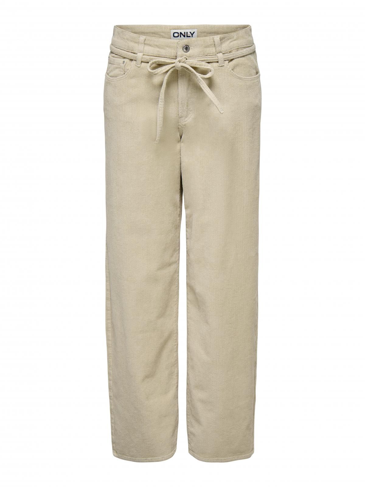 온리 코듀로이 스트레이트핏 팬츠 벨트 15360893_122 GREY / OATMEAL - 상세 이미지 3