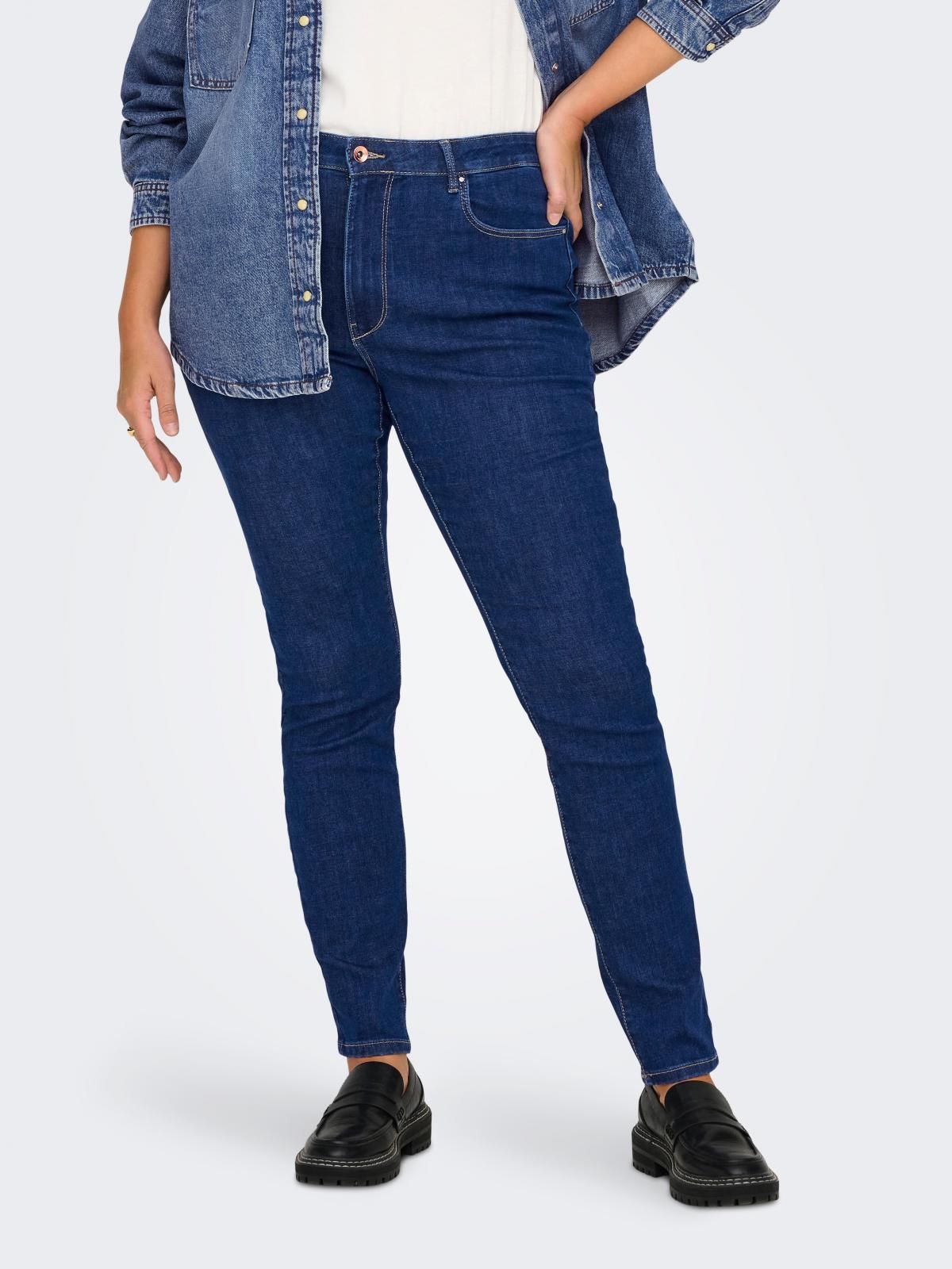 온리 하이웨이스트 데님 스키니핏 진 15308787_2115 BLUE / MEDIUM BLUE DENIM - 상품 이미지