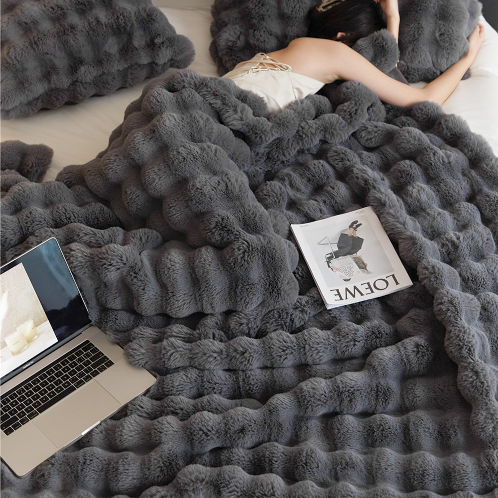 몽루아 이중보온 두꺼운 담요 겨울 소파 이불 블랭킷 극세사 담요 중형