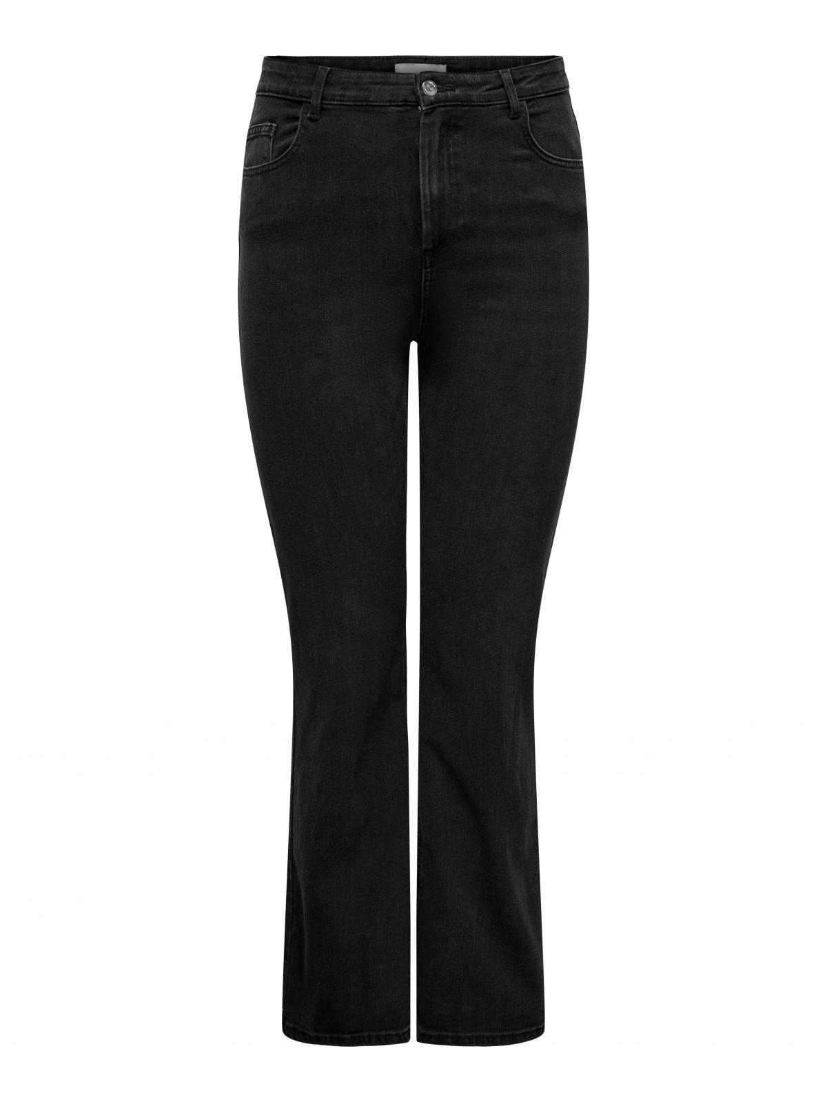 온리 플레어핏 하이웨이스트 블랙 데님 팬츠 15355015_8183 BLACK / WASHED BLACK - 상세 이미지 3