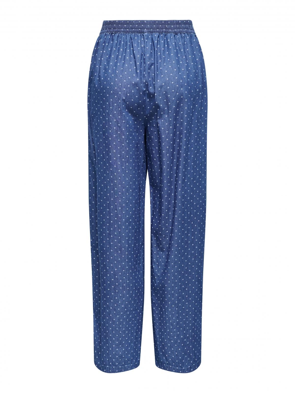 온리 와이드핏 도트 패턴 슬랙스 팬츠 15343011_2115_1167318 BLUE / MEDIUM BLUE DENIM - 상세 이미지 4