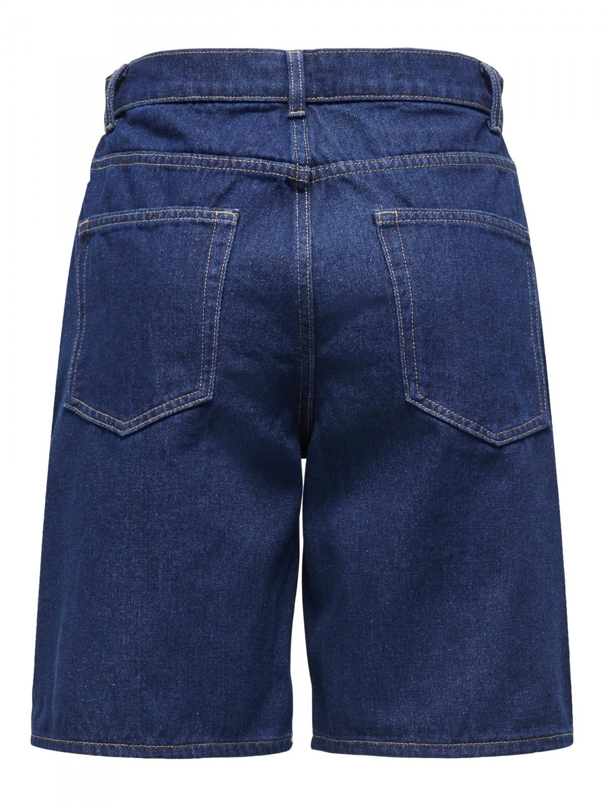 온리 하이웨이스트 데님 와이드핏 반바지 15357915_2114_1220194 BLUE / DARK BLUE DENIM - 상세 이미지 4