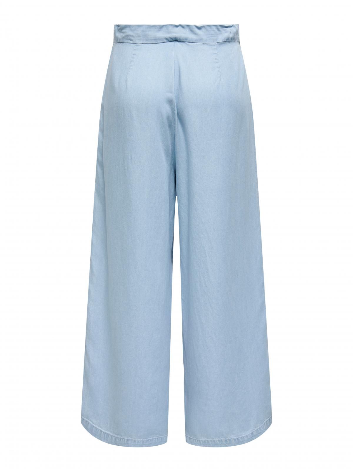 온리 라이트블루 와이드핏 큐롯 팬츠 15337936_2116 BLUE / LIGHT BLUE DENIM - 상세 이미지 4