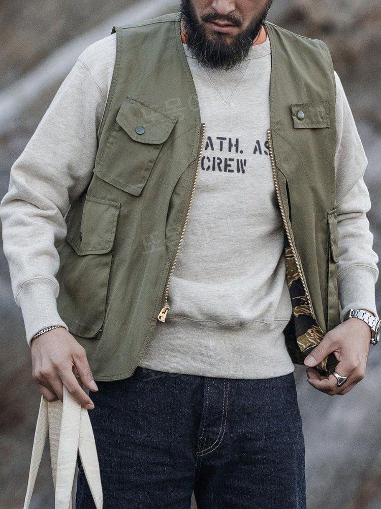 브론슨 BRONSON 맨투맨 오트밀 회색 크루넥 긴팔 무거운 스웨트셔츠 NAVY 살구 색깔 S - 상세 이미지 3