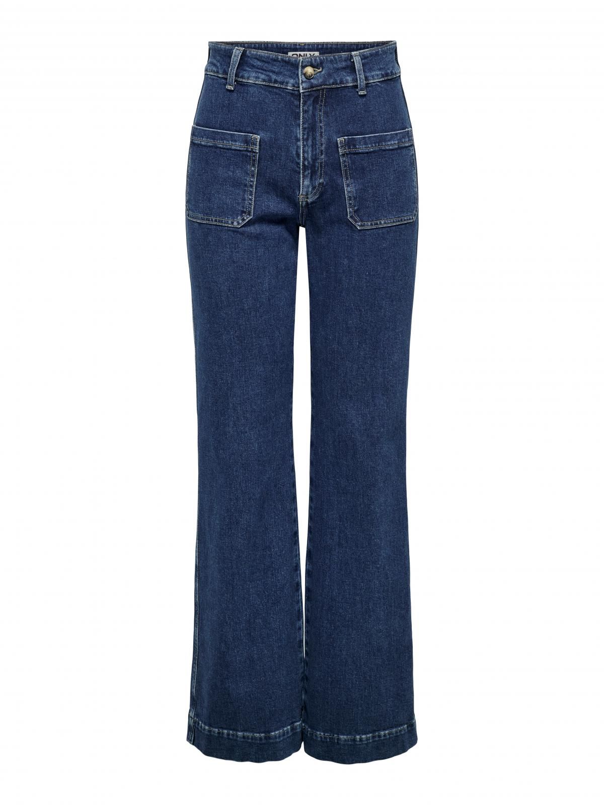 온리 하이웨이스트 와이드핏 데님 진 15326180_2114 BLUE / DARK BLUE DENIM - 상세 이미지 3