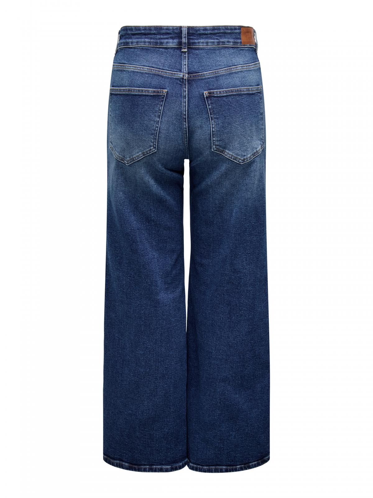 온리 빅사이즈 하이웨이스트 와이드핏 청바지 15353146_2114 BLUE / DARK BLUE DENIM - 상세 이미지 4