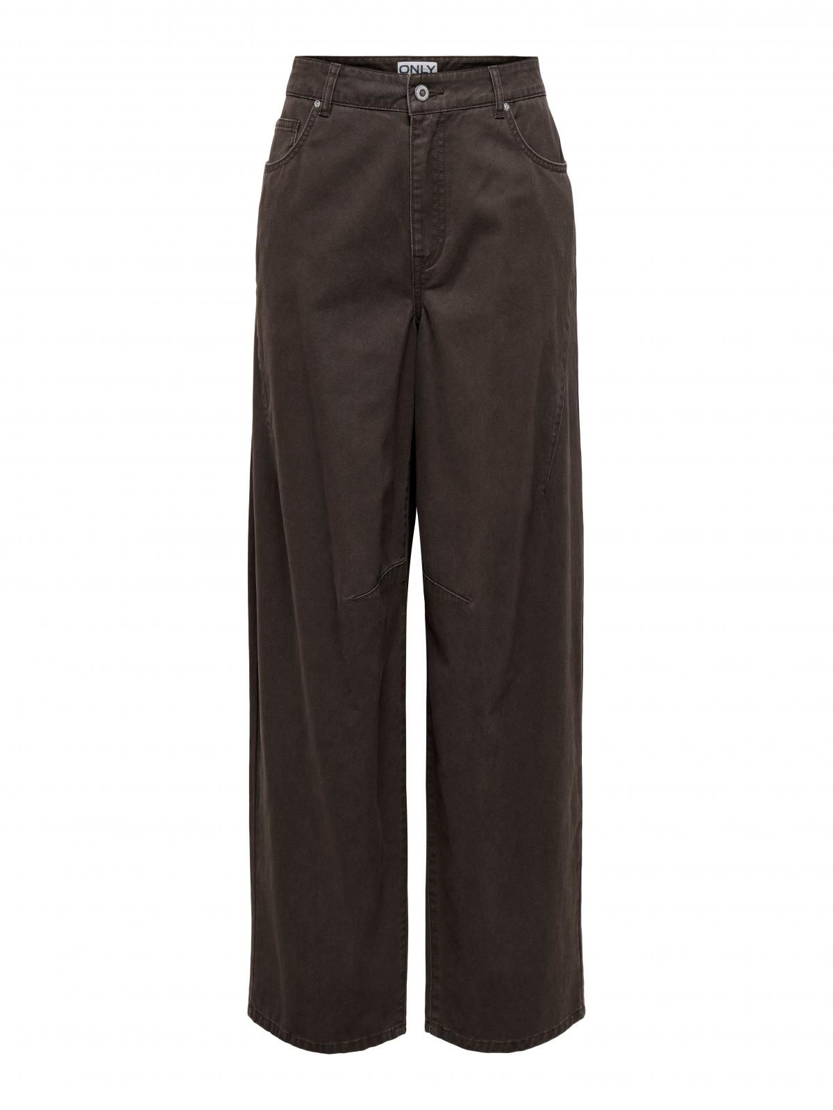 온리 테크니컬 배럴핏 미드웨이스트 슬랙스 팬츠 15371533_282 BROWN / COFFEE BEAN - 상세 이미지 3