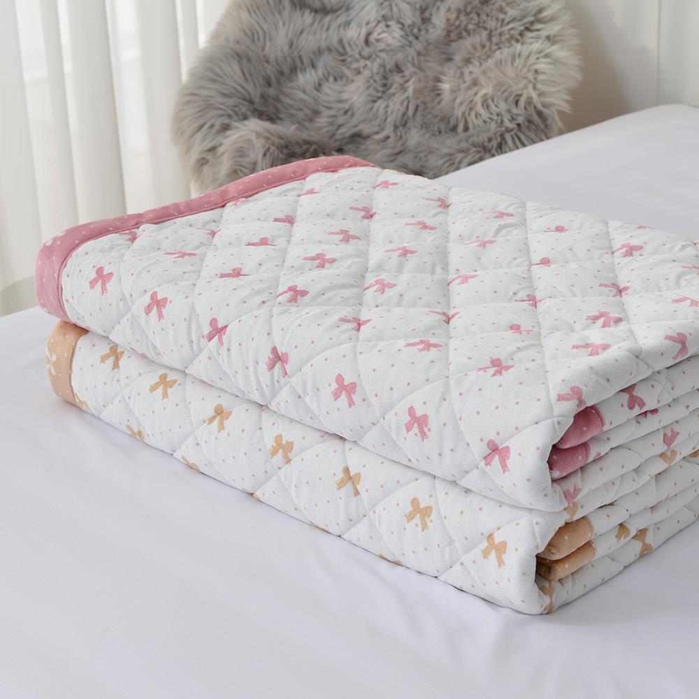 마이리본 극세사 침대패드 SS/Q 2color