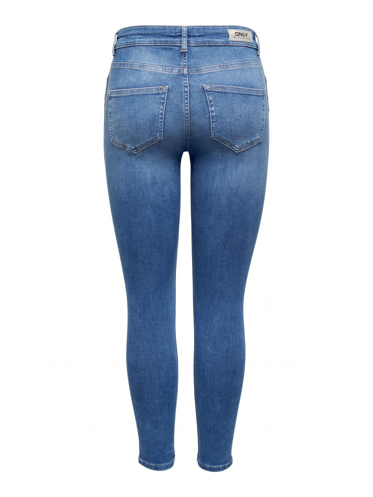온리 데님 미드웨이스트 스키니핏 진 15244609_2115 BLUE / MEDIUM BLUE DENIM - 상세 이미지 4