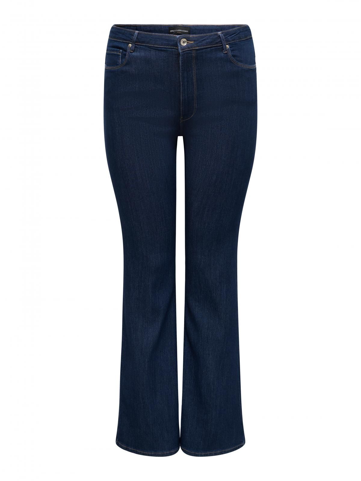 온리 하이웨이스트 플레어핏 데님 진청 청바지 15361417_2114 BLUE / DARK BLUE DENIM - 상세 이미지 3