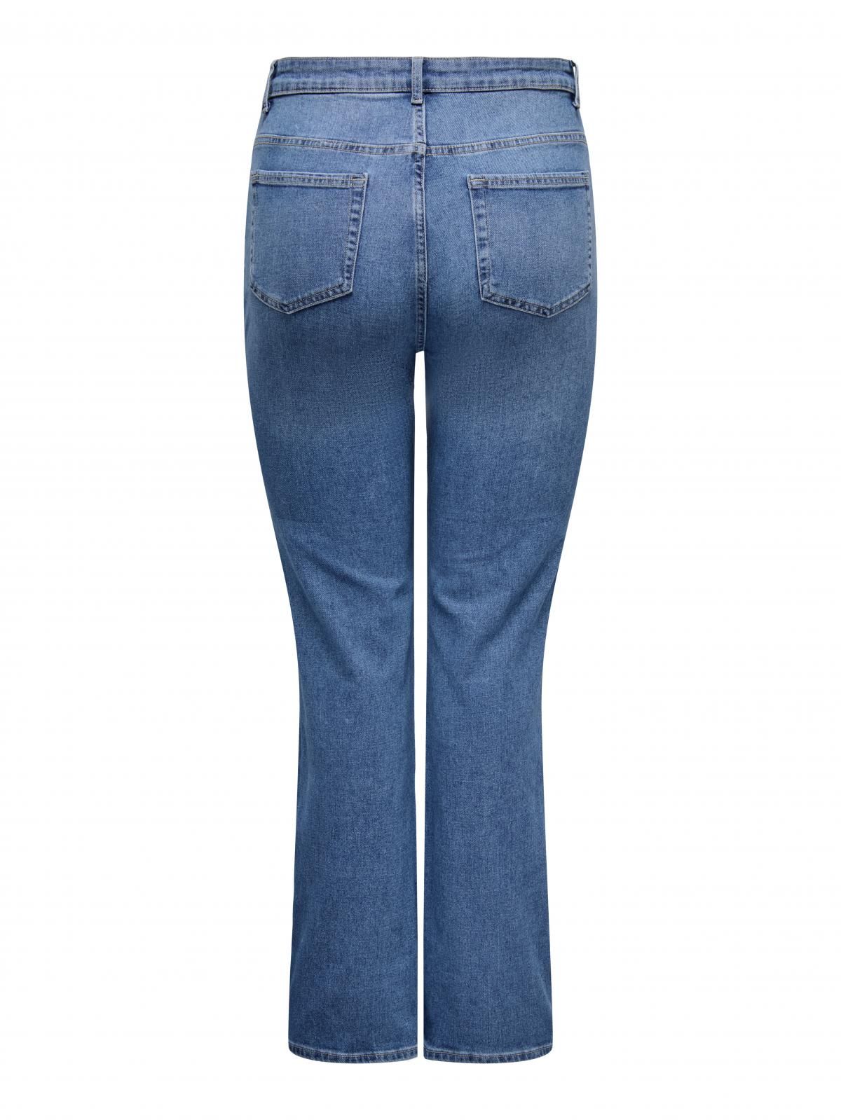 온리 빅사이즈 플레어핏 데님 부츠컷 청바지 15355015_2116 BLUE / LIGHT BLUE DENIM - 상세 이미지 4