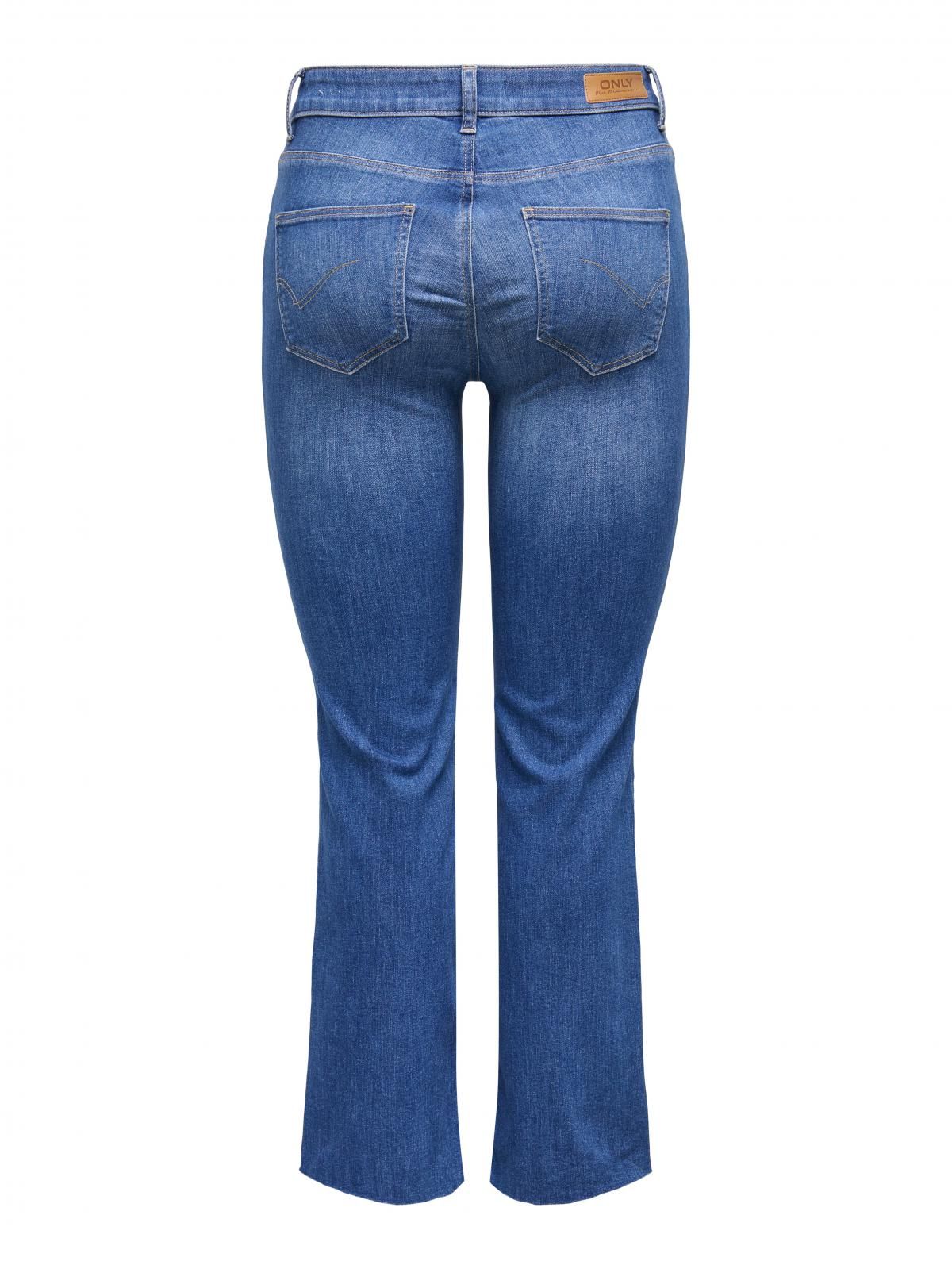 온리 데님 미드웨이스트 플레어핏 청바지 15340941_2115 BLUE / MEDIUM BLUE DENIM - 상세 이미지 4