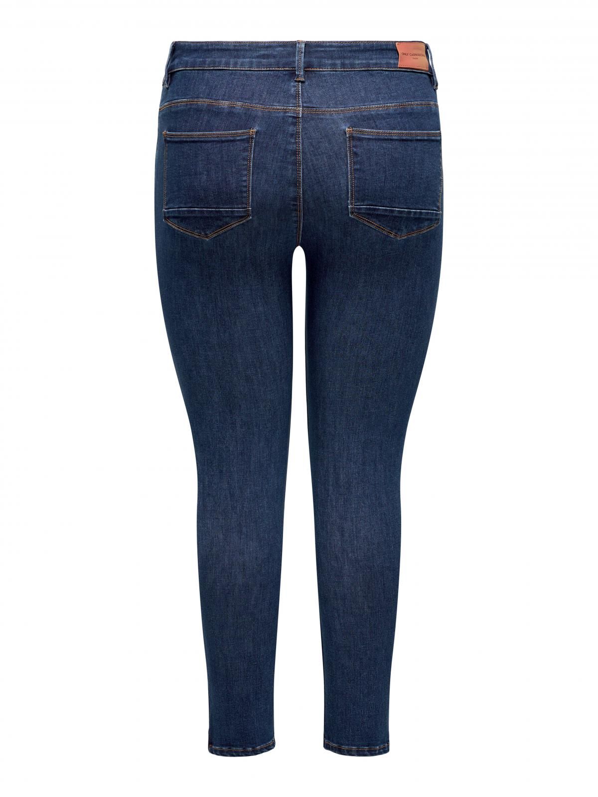 온리 커브핏 미드웨이스트 스키니 데님 진 15315719_2114 BLUE / DARK BLUE DENIM - 상세 이미지 4