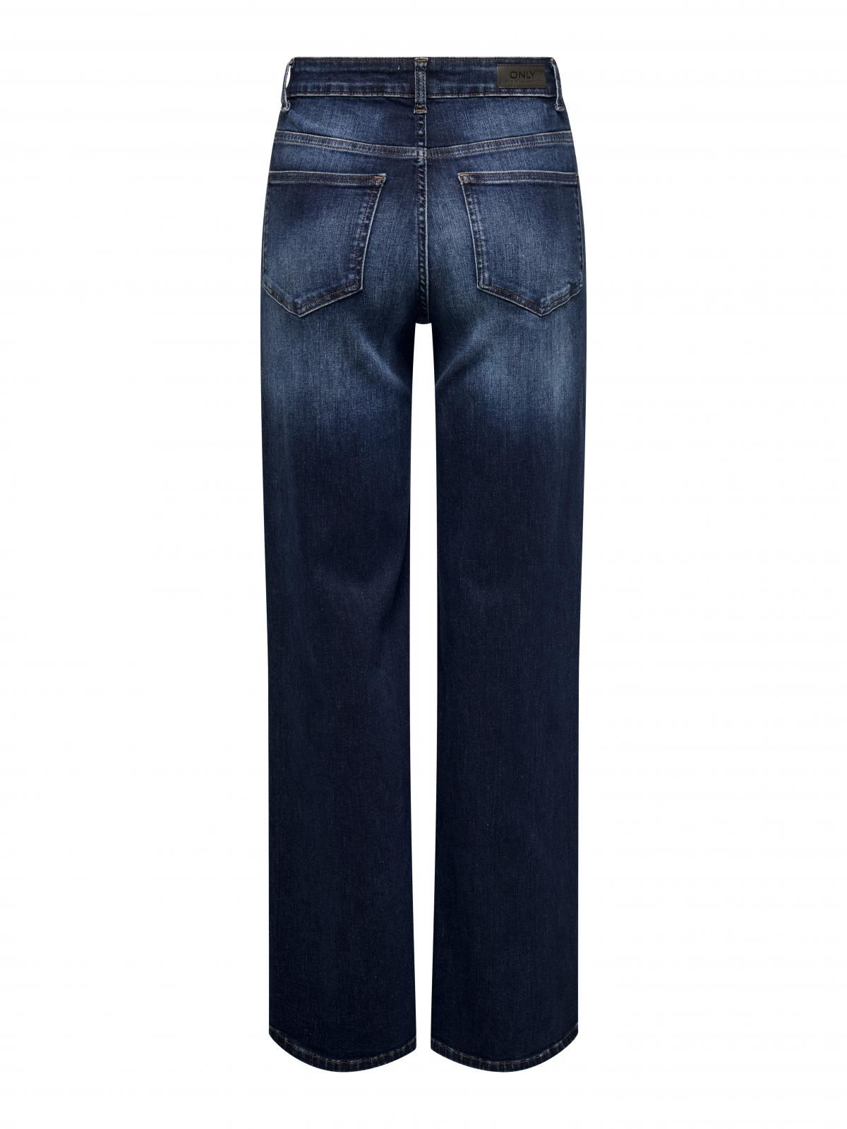 온리 데님 하이웨이스트 진청 와이드핏 청바지 15318405_2114 BLUE / DARK BLUE DENIM - 상세 이미지 4