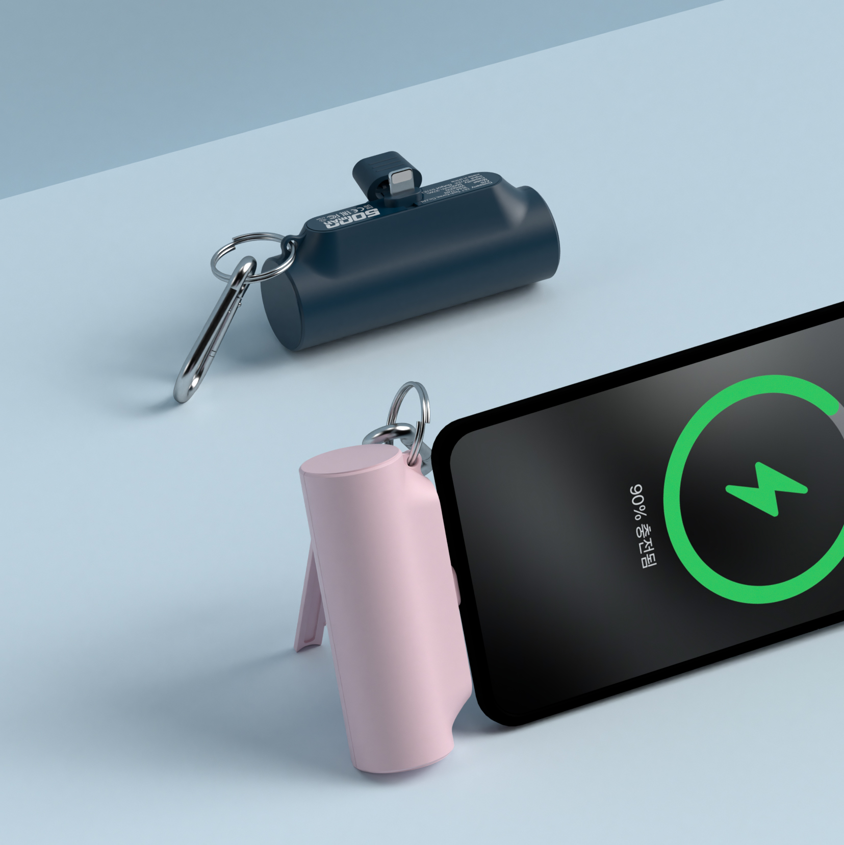 이어맥 팬톤 아이폰 라이트닝 8핀 미니 도킹형 보조배터리 5000mAh - 상품 이미지