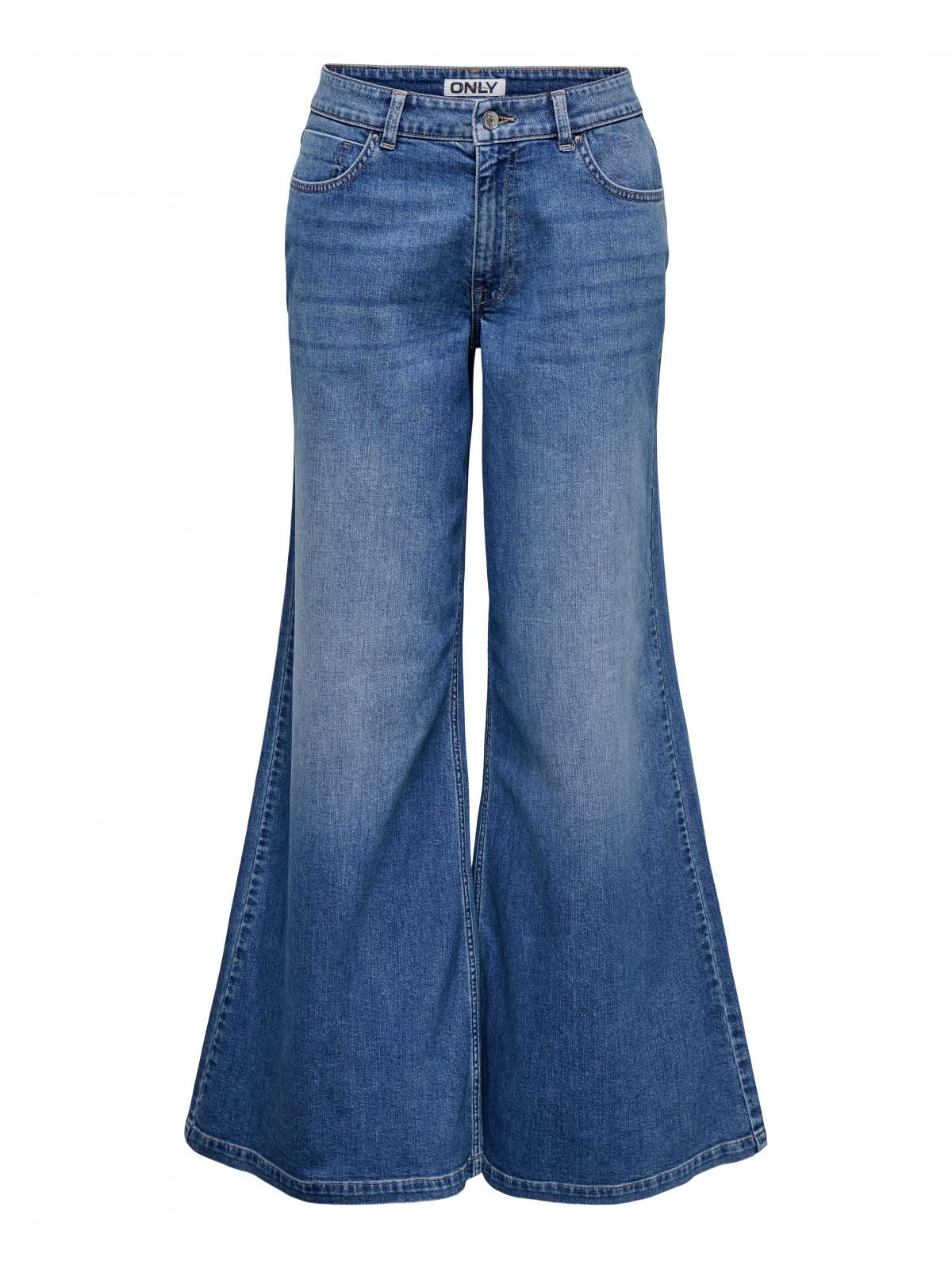 온리 트렌디 미드웨이스트 와이드핏 청바지 15357951_2114 BLUE / DARK BLUE DENIM - 상세 이미지 3