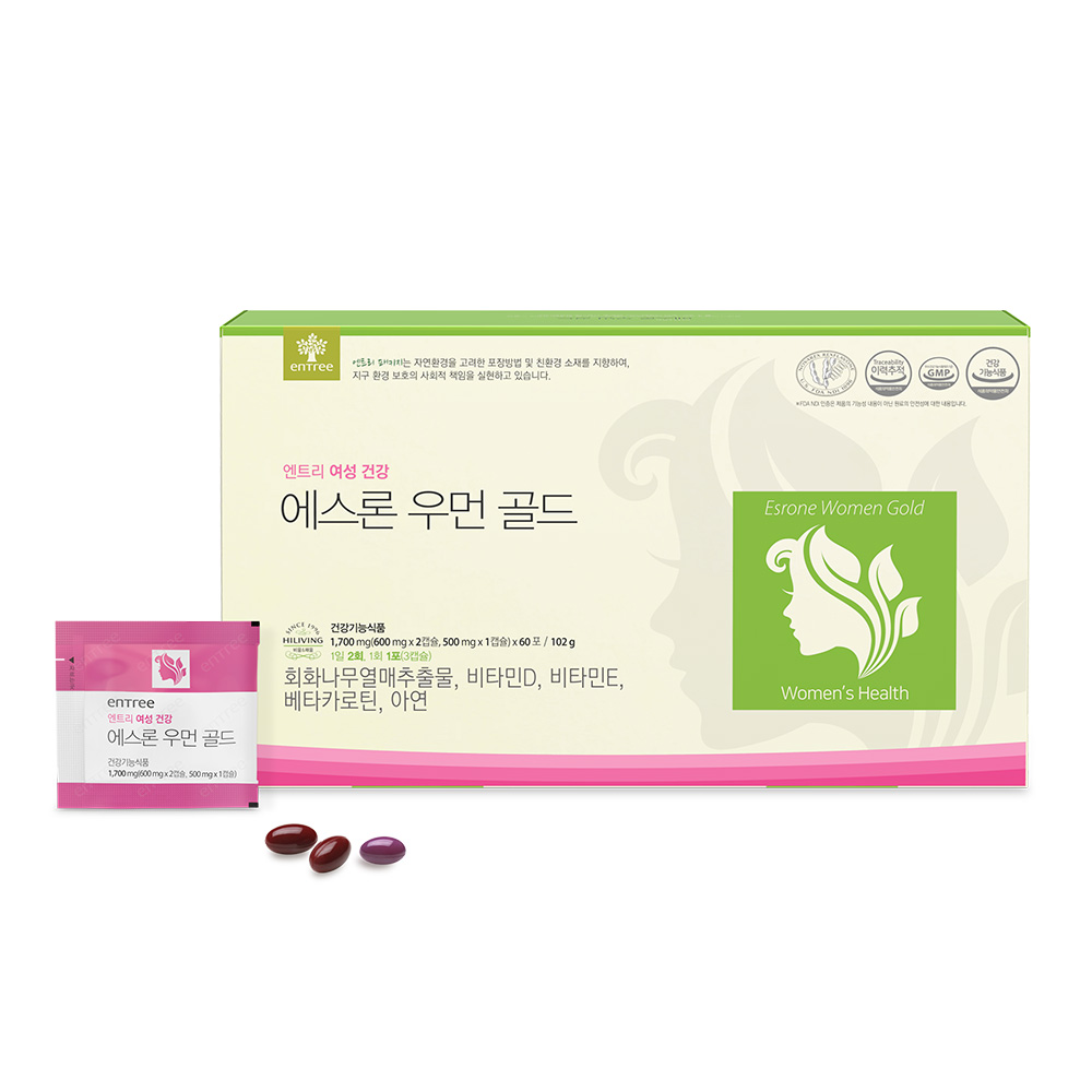 엔트리 에스론 우먼 골드 갱년기 여성 호르몬 영양제 폐경기 골다공증 - 메인 이미지